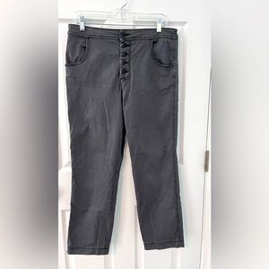 Lila Ryan Charcoal Denim Slacks, Size 10
